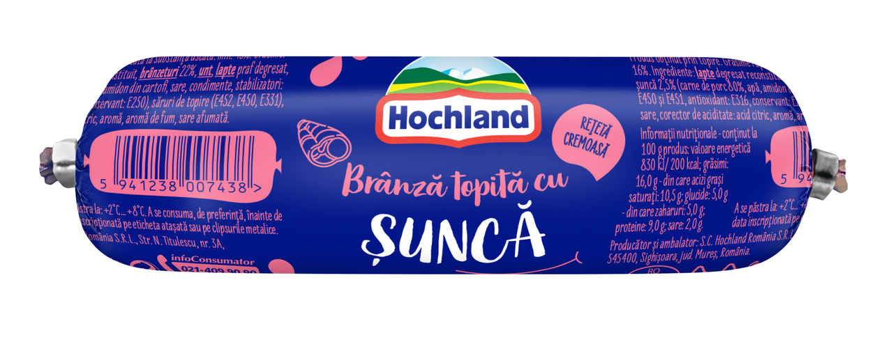 Hochland Baton de Branza Topita cu Sunca 100 g