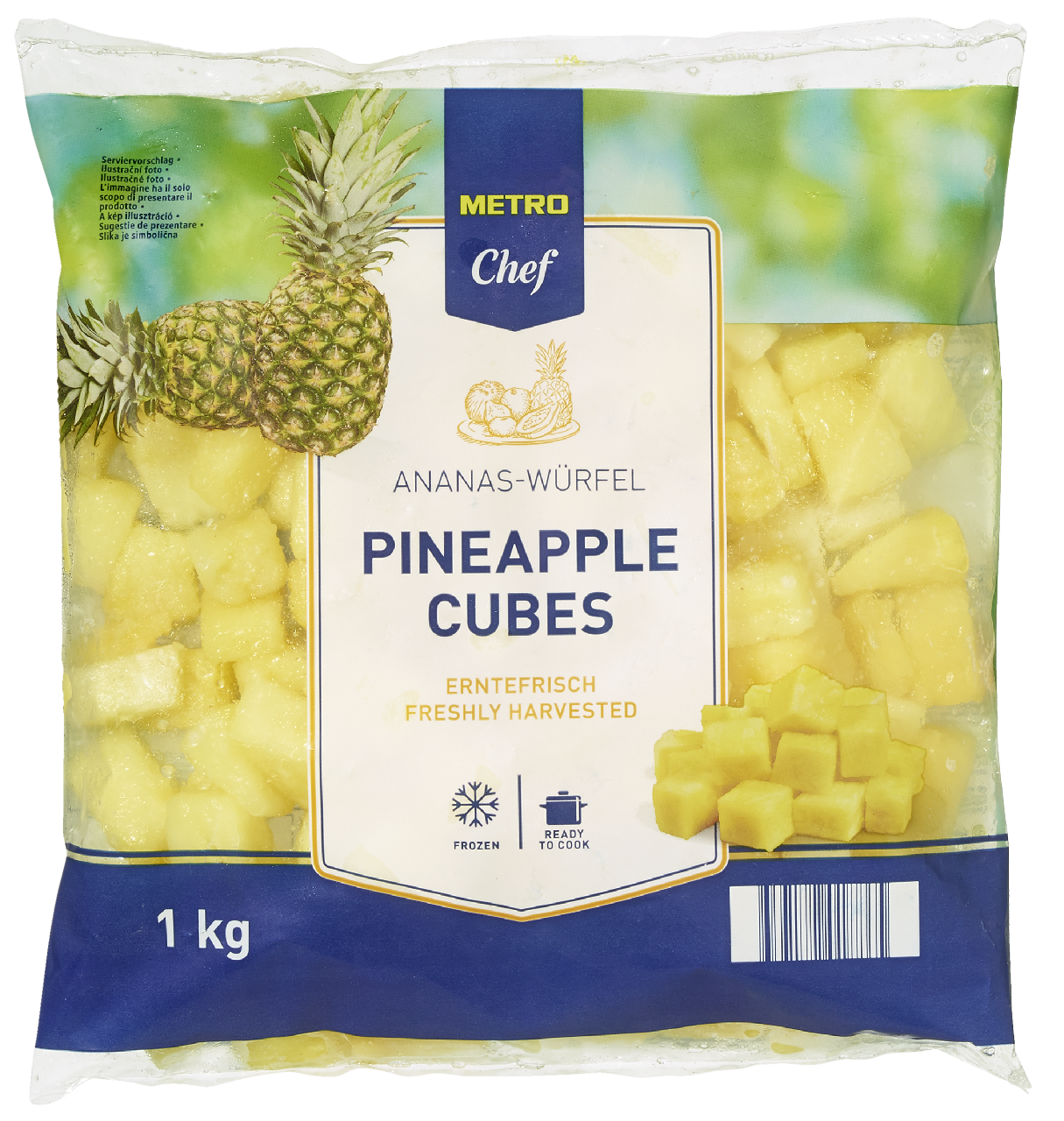 METRO Chef Ananas Cuburi Congelat 1 Kg ?
