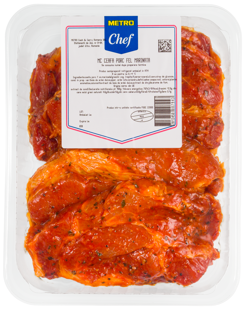 METRO Chef Ceafa Porc Feliata Marinata