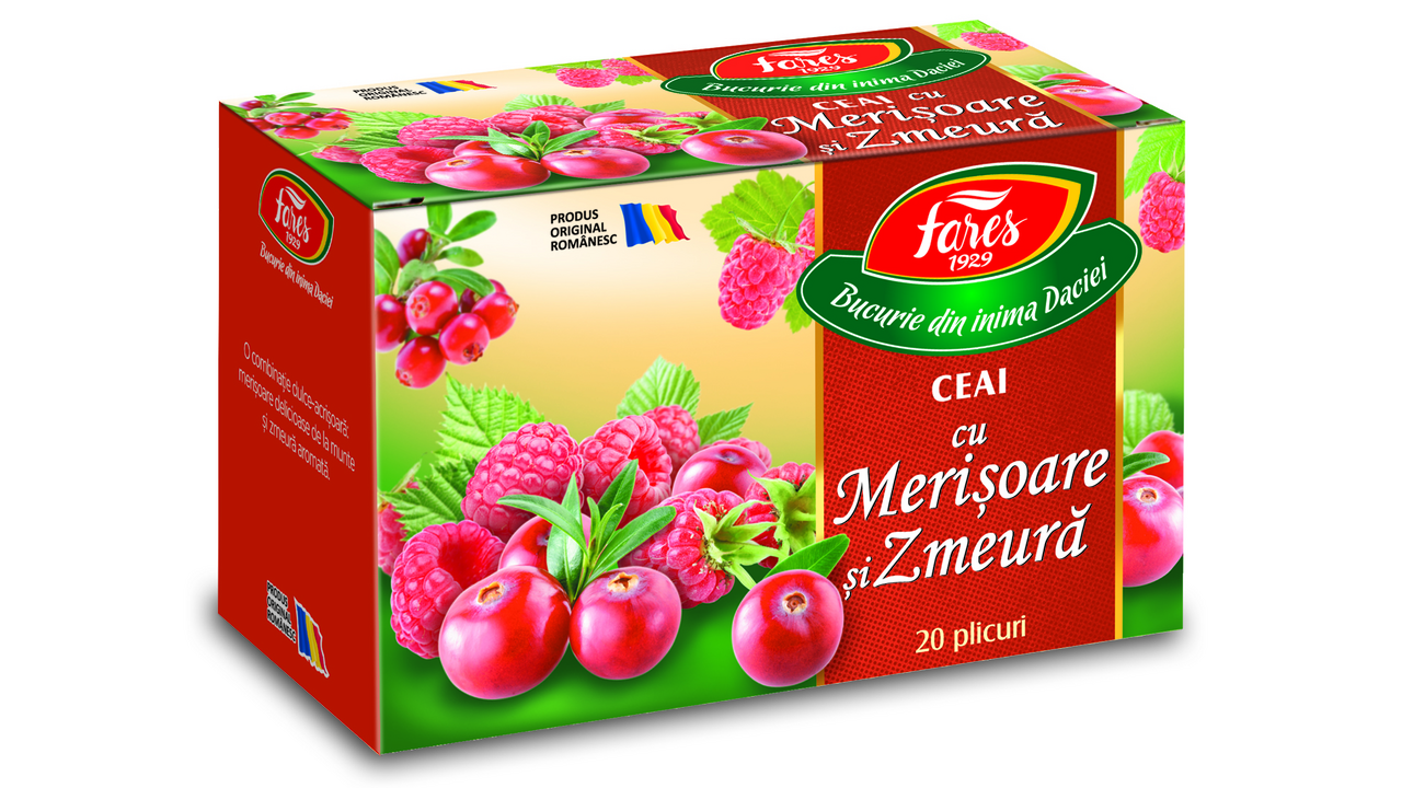 FARES Ceai Merisoare si Zmeura 40 g