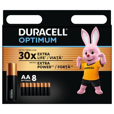 DURACELL Baterii Optimum AA Set 8 Bucati
