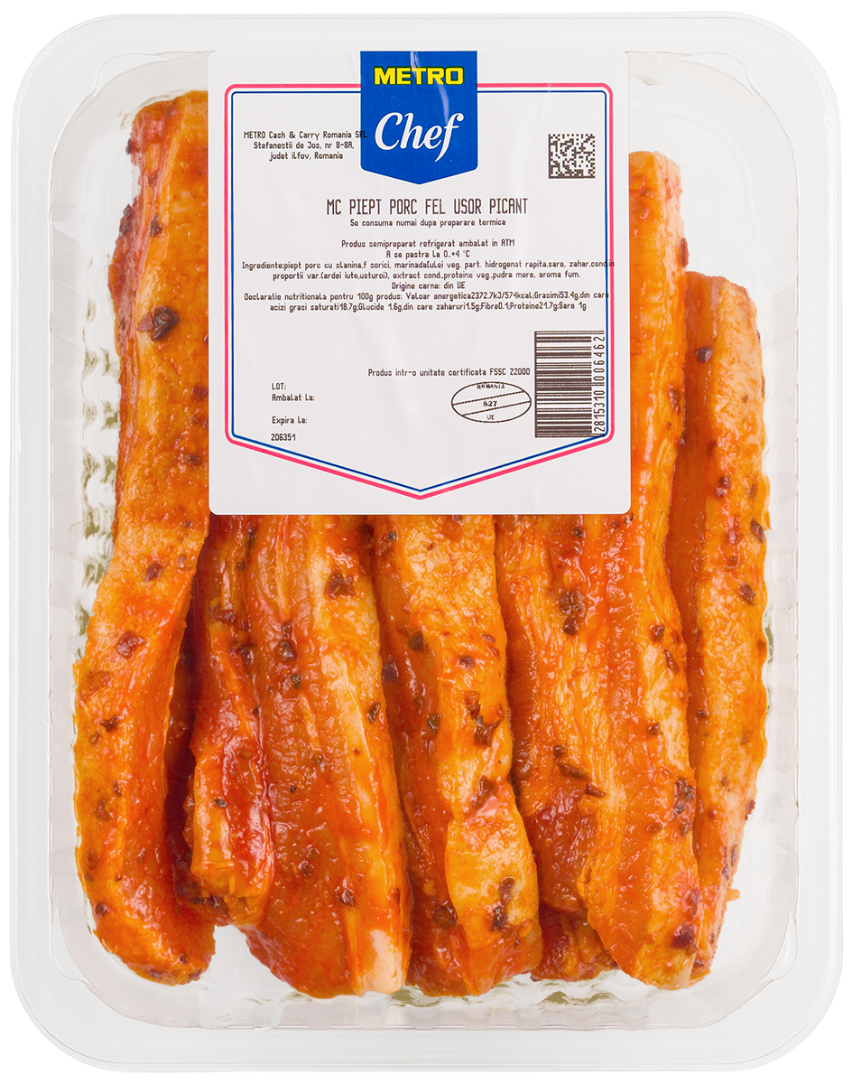 METRO Chef Piept Porc Feliat Usor Picant