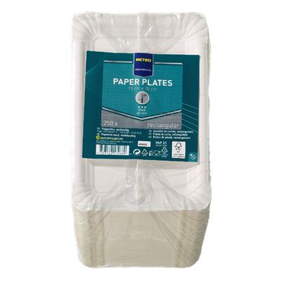 METRO PROFESSIONAL Tavite Din Carton 13 X 20 cm 250 bucati