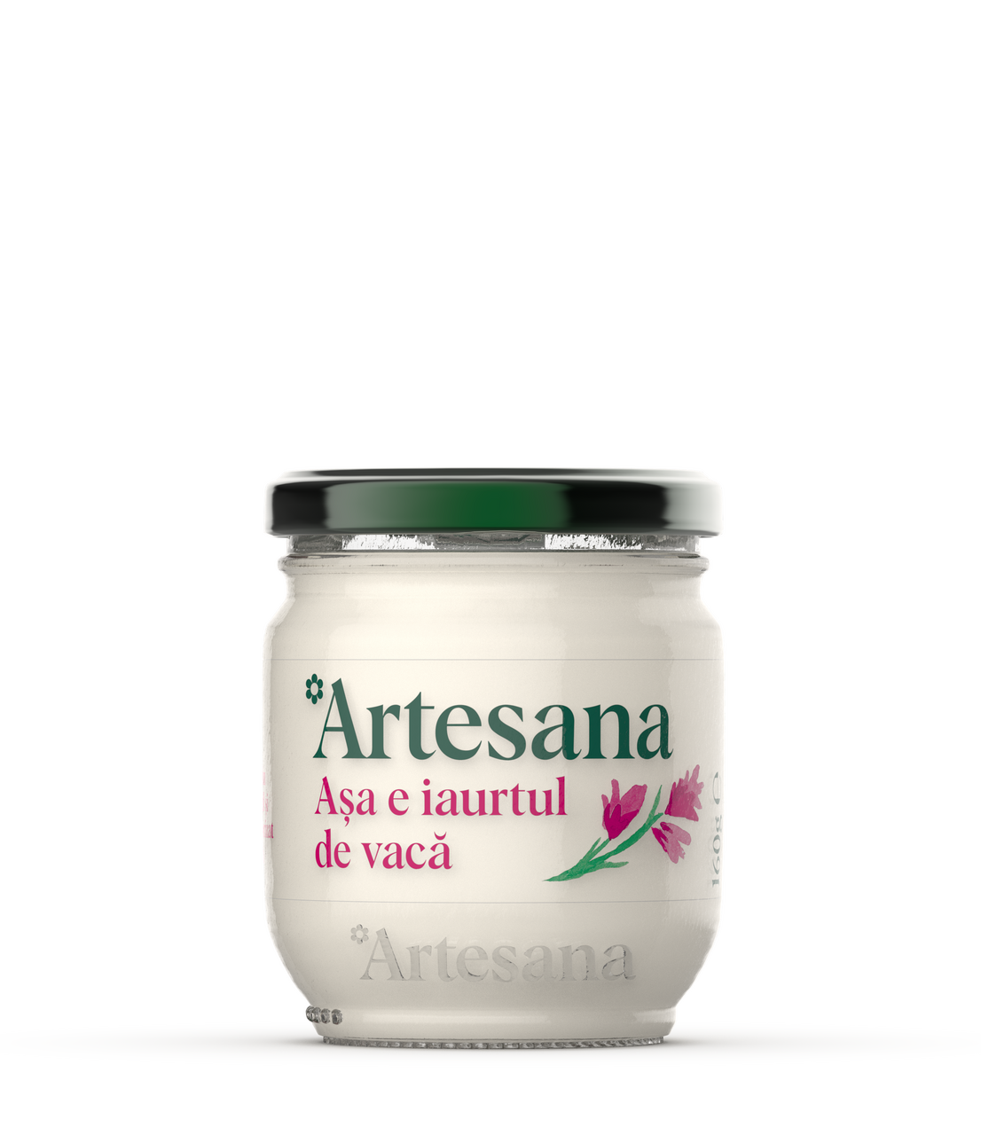 ARTESANA Iaurt Natural din Lapte de Vaca Minim 3.5% 160 g