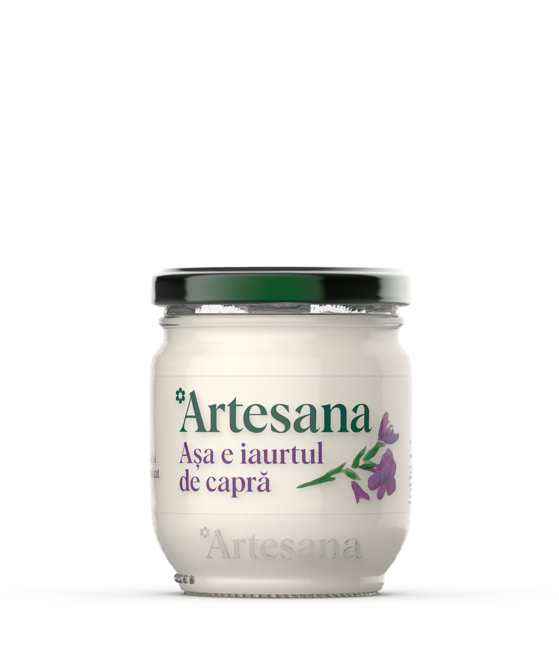 ARTESANA Iaurt Natural din Lapte de Capra Minim 3% 160 g