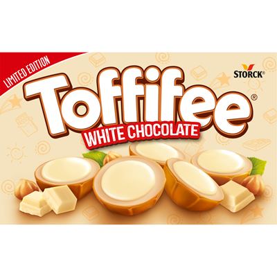 TOFFIFEE Pralina cu Aluna Invelita in Caramel si Ciocolata Alba 125 g