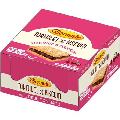 Boromir Tortulet Biscuiti cu Cirese 44 x 50 g