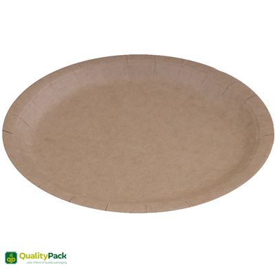 QualityPack Farfurii Carton Rotunde Kraft 26 cm 20 bucati