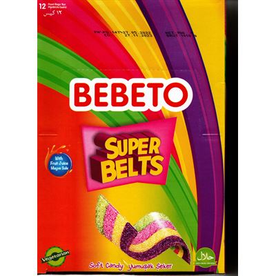 BEBETO Super Belts Jeleuri 12 x 75 g