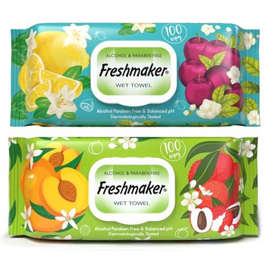 FRESHMAKER Servetele Umede Parfum Fructe 100 bucati