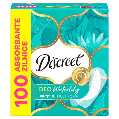 Discreet Deo Waterlily Absorbante Zilnice 100 bucati