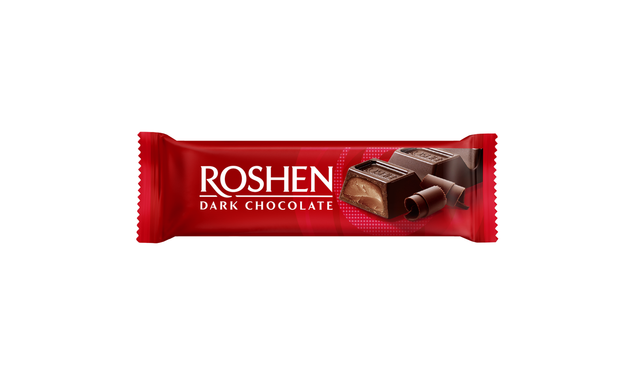ROSHEN Baton de Ciocolata Neagra si Crema de Ciocolata 30 x 33 g
