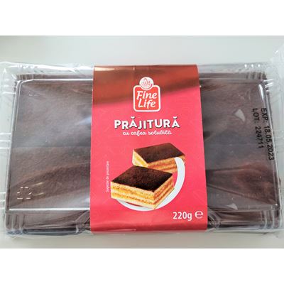 Fine Life Prajitura cu Crema cu Cafea Solubila 220 g