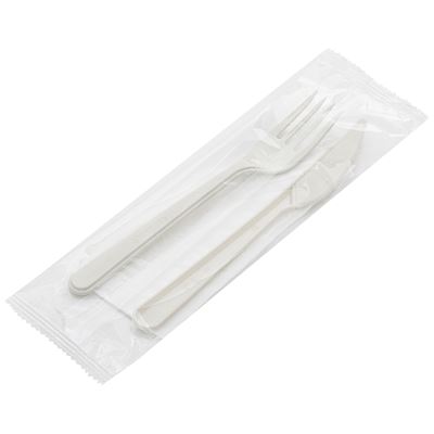 QualityPack Tacamuri Reutilizabile Furculita, Cutit si Servetel 50 Seturi