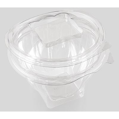 QualityPack Caserole Rotunde cu Capac Atasat Pet 500 ml