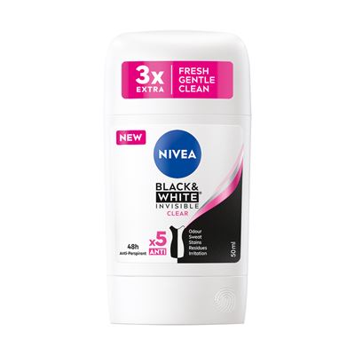 NIVEA Deodorant Stick Feminin Alb & Negru Curat 50 ml