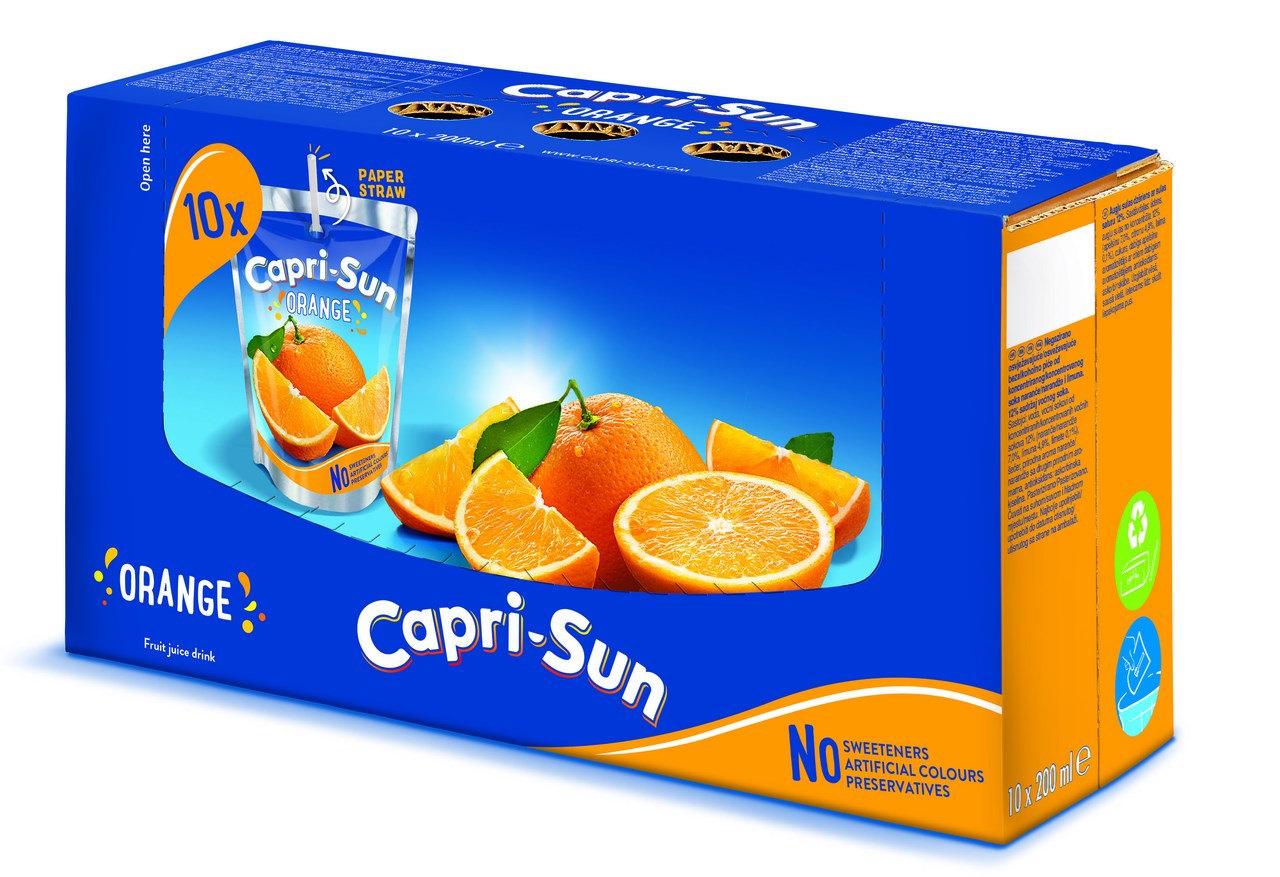 Bauturi necarbogazoase - Bautura racoritoare necarbogazoasa Capri-Sun Portocale, punga 0.2L