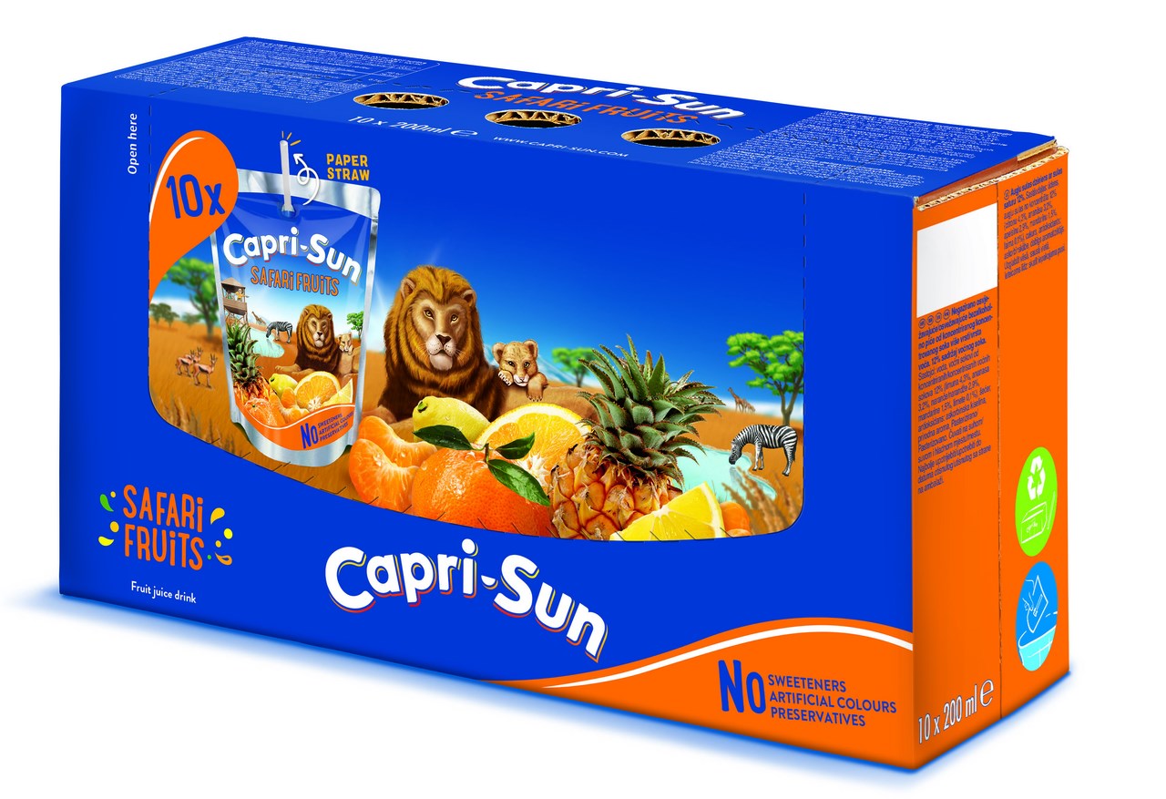 Bauturi necarbogazoase - Bautura racoritoare necarbogazoasa Capri-Sun Safari Fruits, punga 0.2L
