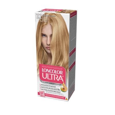 LONCOLOR Ultra Vopsea de Par Nuanta 7.2 Duo Blond Auriu Deschis 2 x 100 ml