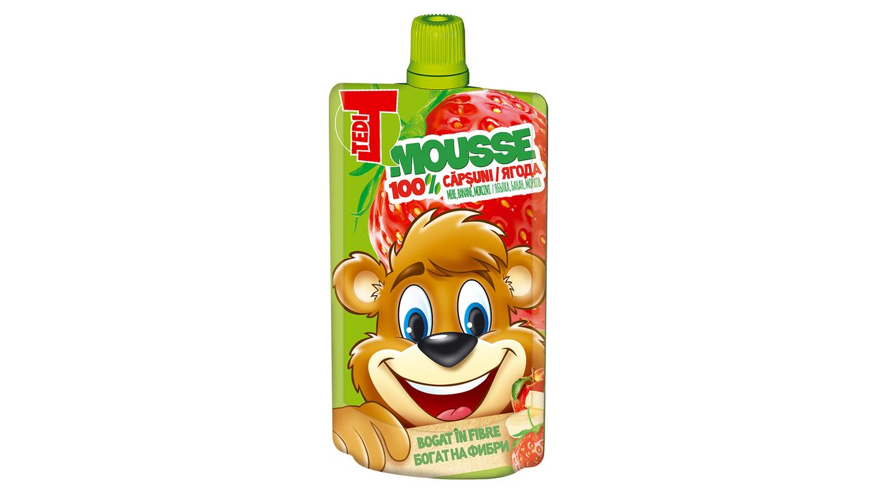 Tedi Mousse Căpșuni 100 g, 12 buc.