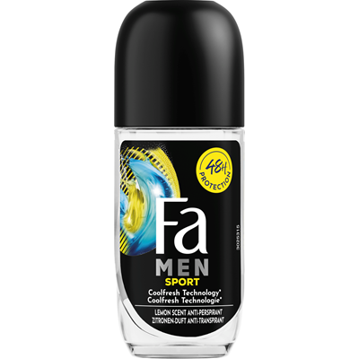Deodorante - Fa Men Sport Deodorant Antiperspirant Roll-On pentru bărbați, parfum de lămâie, protecție 48H, 50 ml