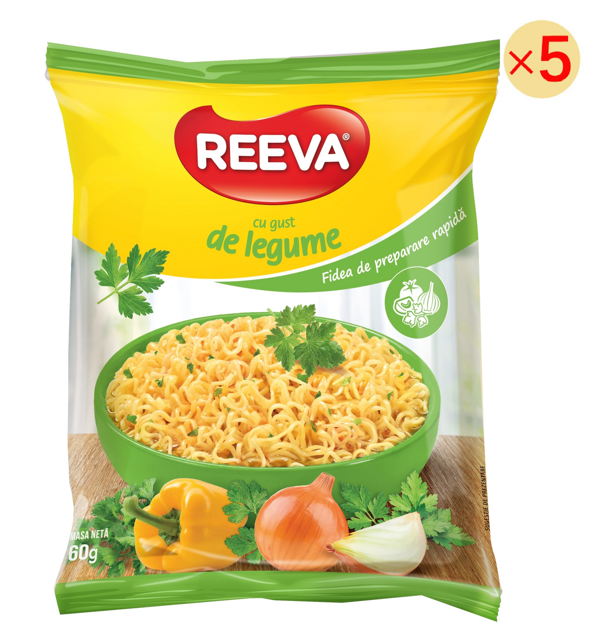 REEVA Fidea Instant cu Gust de Legume 5 x 60 g