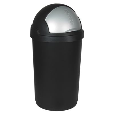 curver Cos de Gunoi cu Capac Batant Bullet Bin 50 L Negru