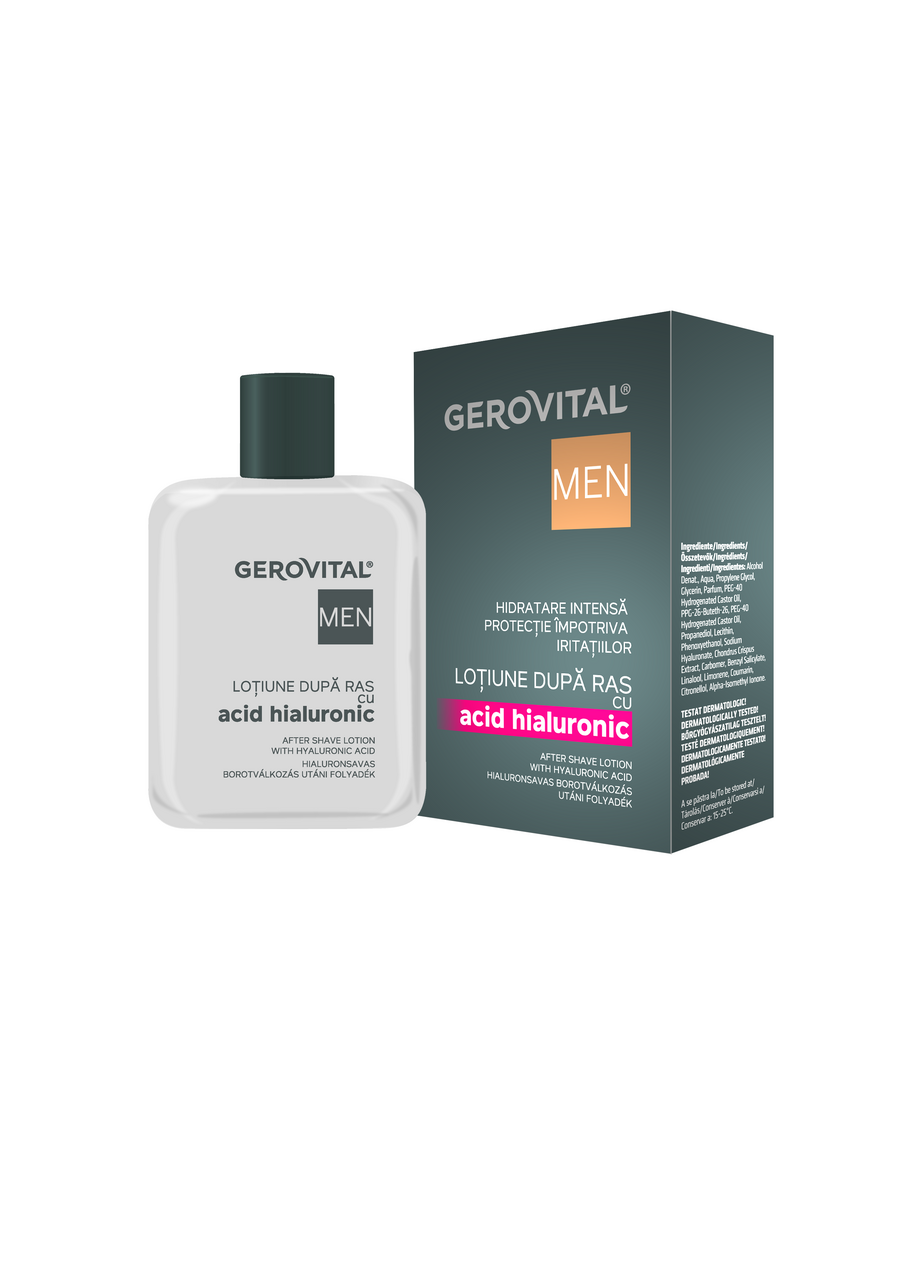 GEROVITAL Men Lotiune dupa Ras cu Acid Hialuronic 100 ml