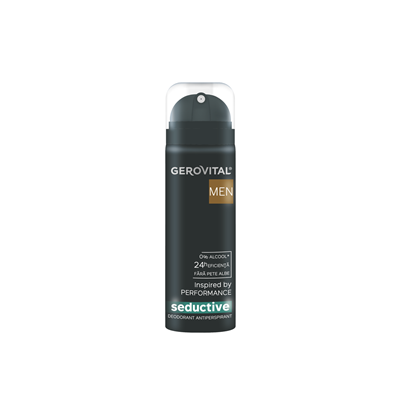Deodorante - Gerovital Men Seductive Deodorant Antiperspirant Spray pentru bărbați, fără alcool, protecție 24H, 150 ml