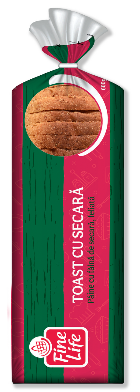 Fine Life Paine Toast cu Faina de Secara 600 g