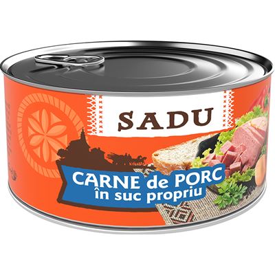 SADU Carne de porc in suc propriu 300 g