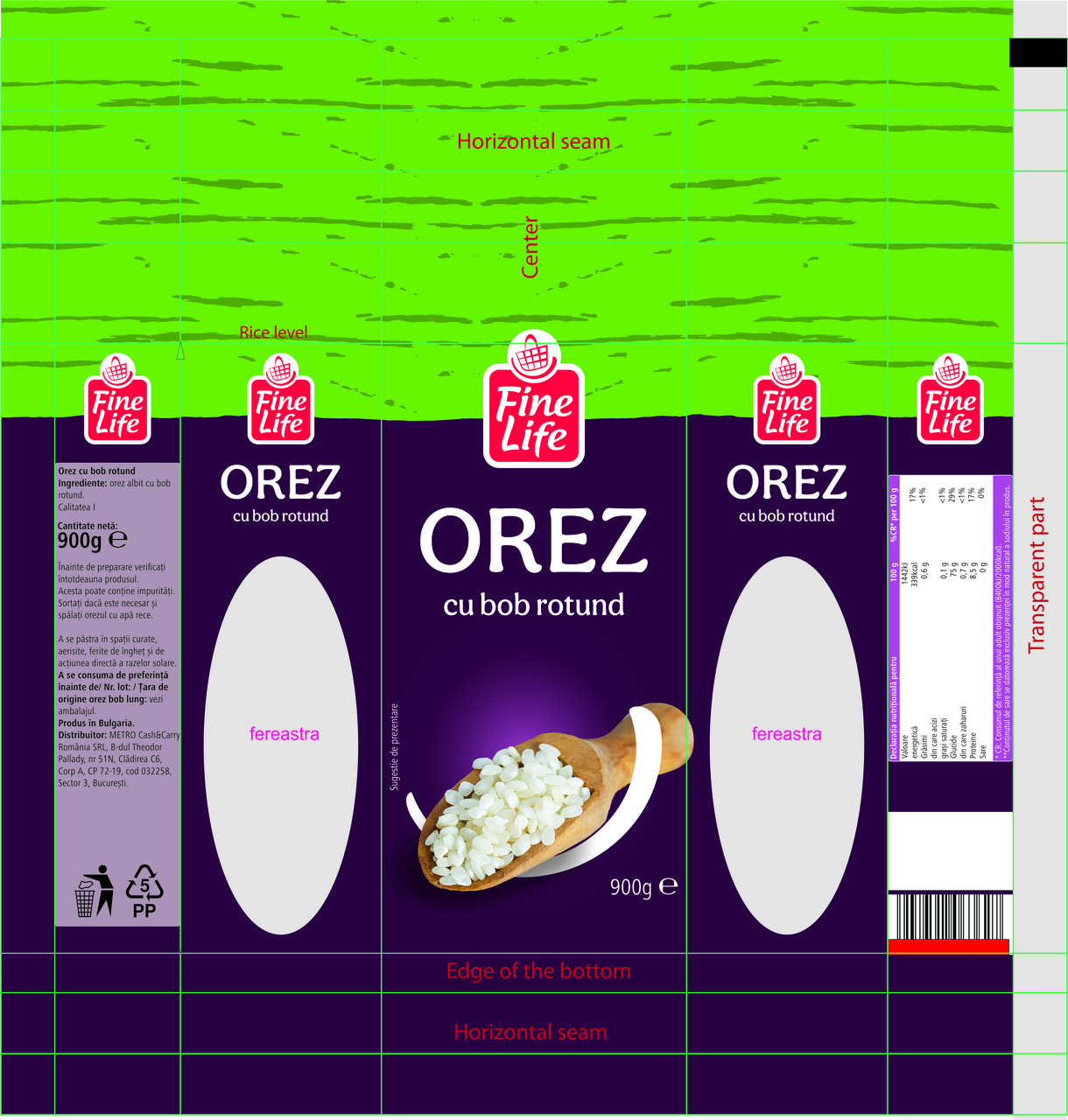 Fine Life Orez Bob Rotund 900 g