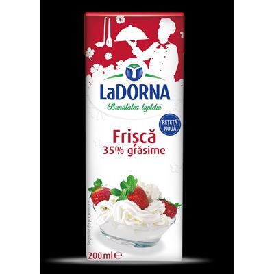 LaDORNA Smantana UHT pentru Frisca 35% Grasime 200 ml