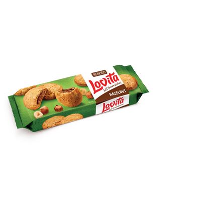 ROSHEN lovita Soft Cream Cookies Biscuiti cu Umplutura de Alune 127 g