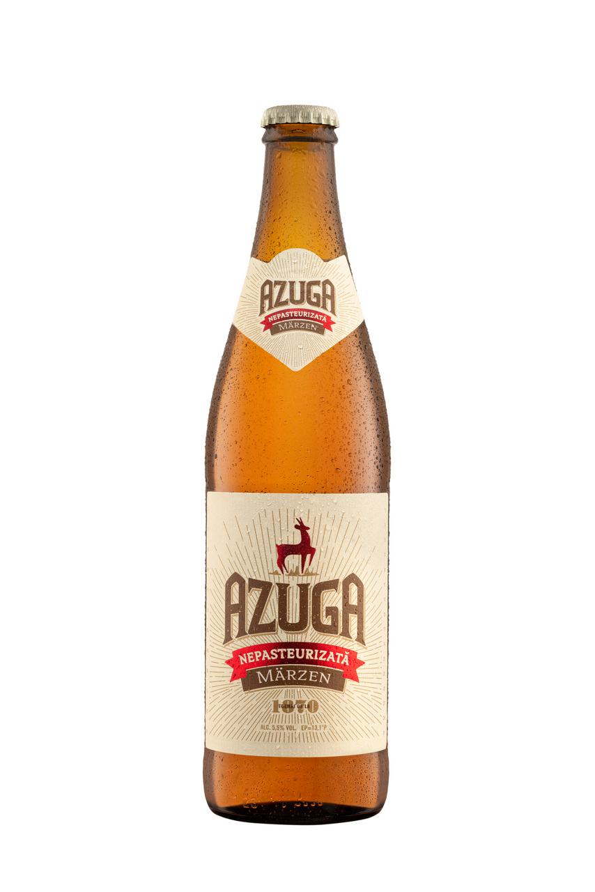 AZUGA Bere Nepasteurizata Sticla Nereturnabil SGR 0,5 L