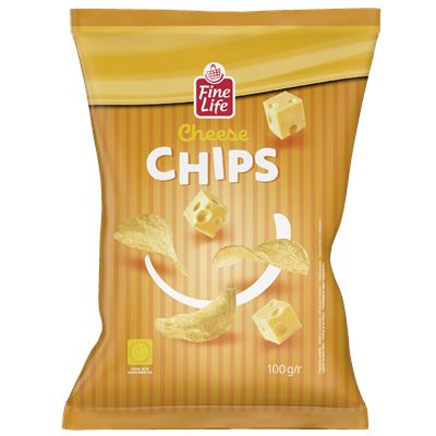 Fine Life Chips cu Aroma de Branza 100 g