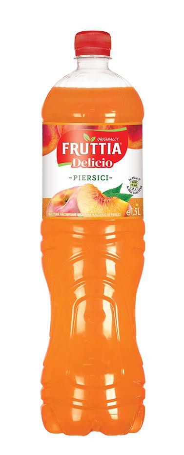 Fruttia Delicio Suc Piersici 1,5 L, 6 sticle