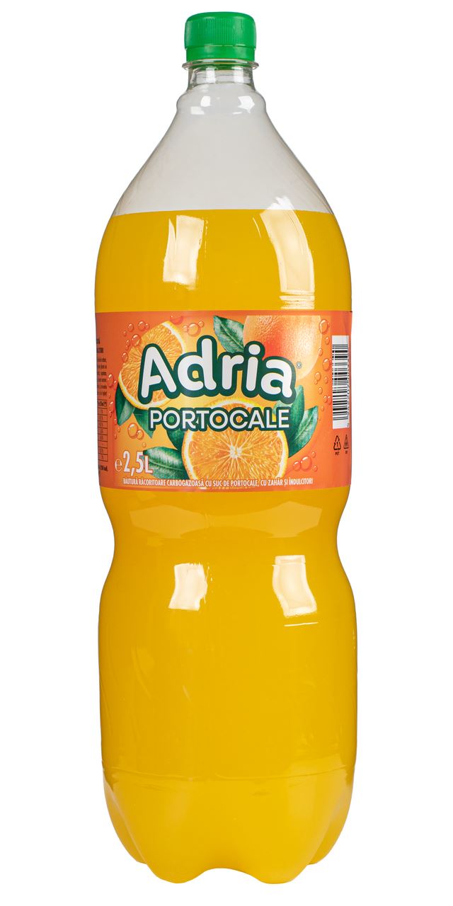 Adria Băutură Carbogazoasă Portocale 2,5 L, 6 sticle