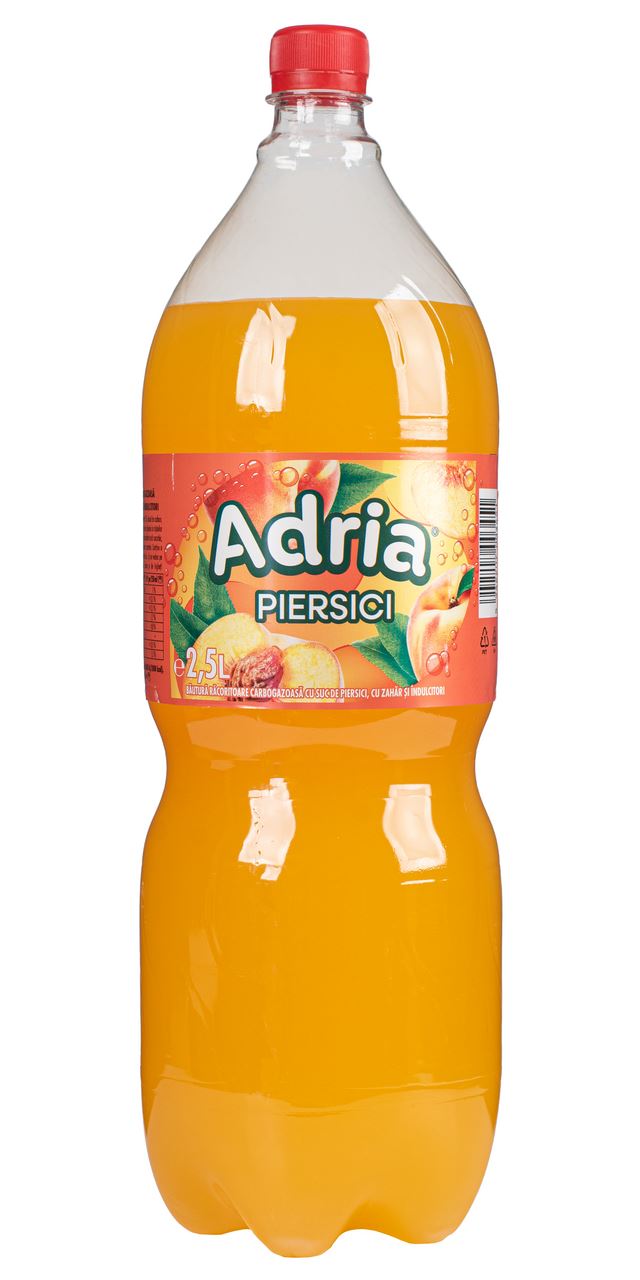 Adria Băutură Carbogazoasă Piersici 2,5 L, 6 sticle