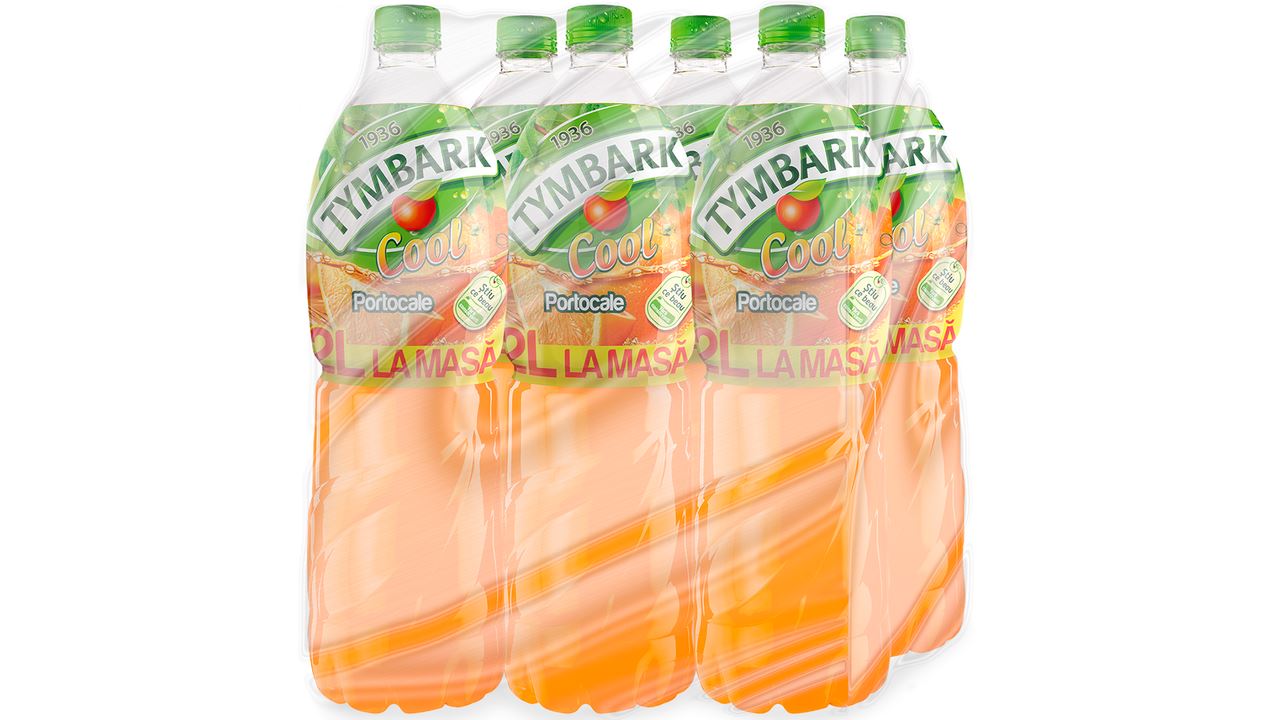Tymbark Cool Băutură Răcoritoare cu Aromă de Portocale 2 L, 6 sticle