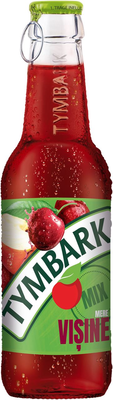 Tymbark Băutură răcoritoare cu Aromă de Măr & Vișine Sticlă Nereturnabilă 0,25 L, 12 sticle