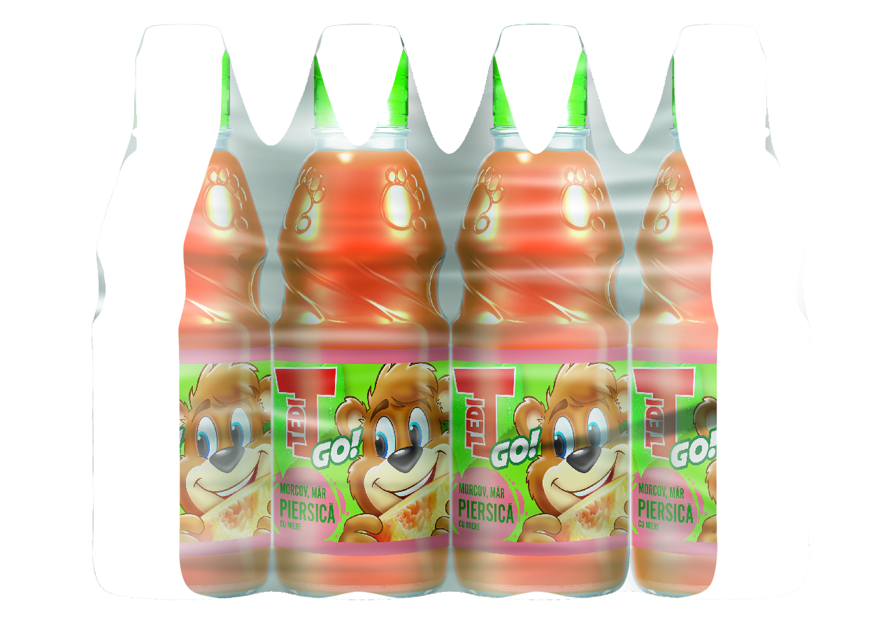 TEDI GO! Suc Morcov-Mar-Piersici SGR 4 x 0,3 L
