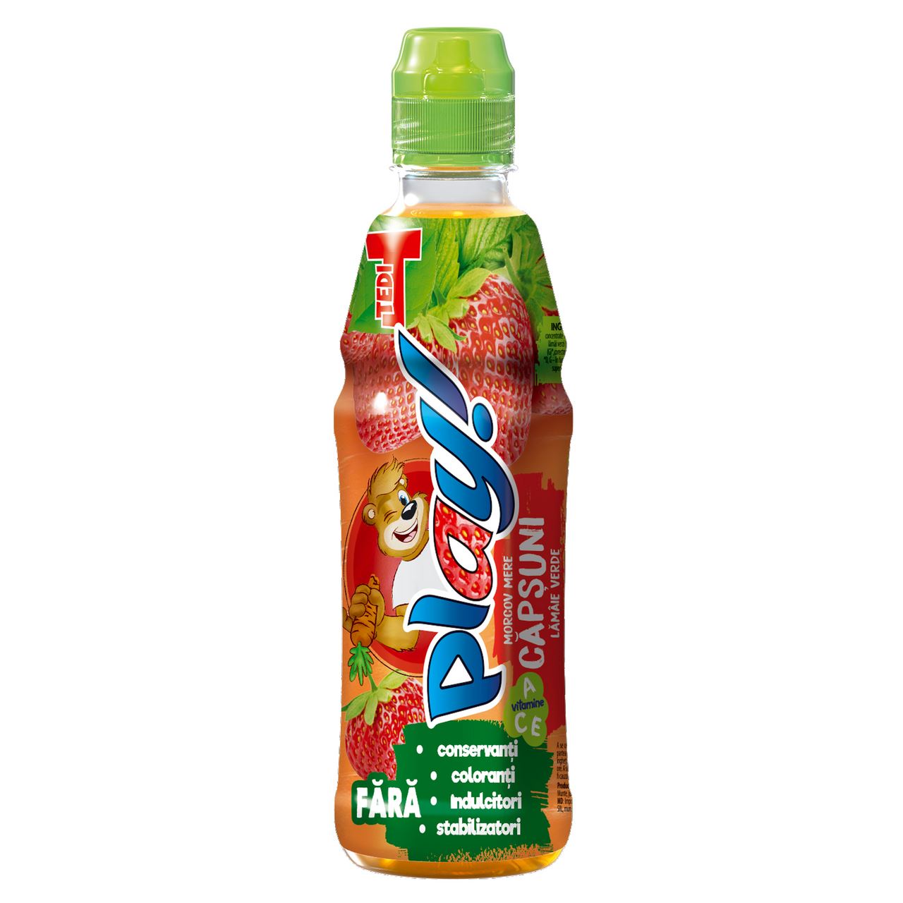 Tedi Play! Suc Căpșune 0,4 L, 3 buc.