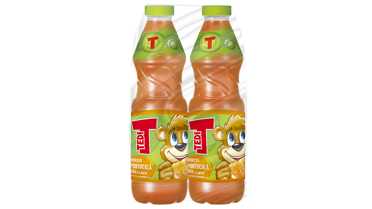 TEDI Suc Morcov-Mar-Portocale SGR 2 x 0,9 L