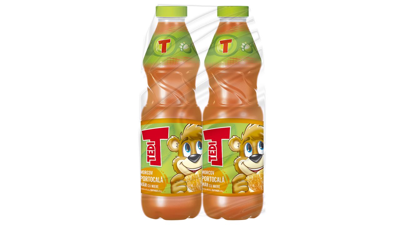 Tedi Suc Morcov-Măr-Portocale 0,9 L, 2 buc.