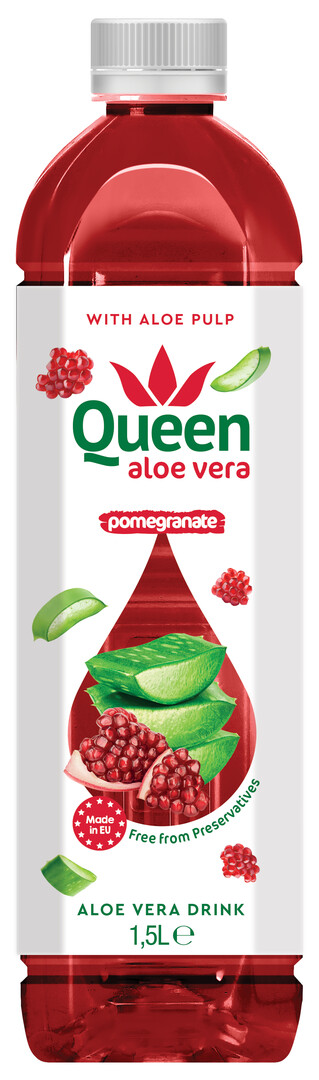 Queen Aloe Vera Bautura Racoritoare Necarbonatata cu Gust de Rodie SGR 1,5 L