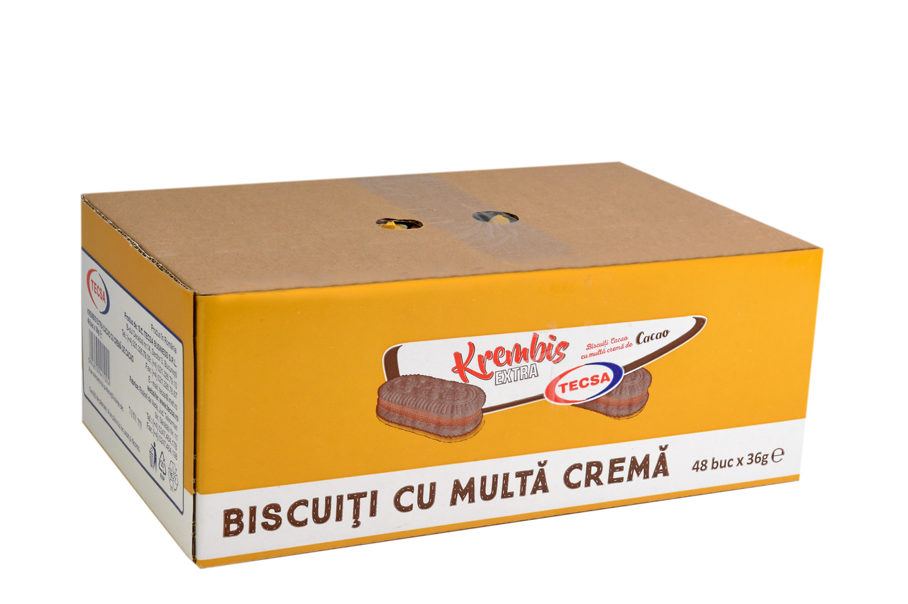 TECSA Krembis EXTRA Biscuiti Cacao cu Crema de Cacao 48 x 36 g
