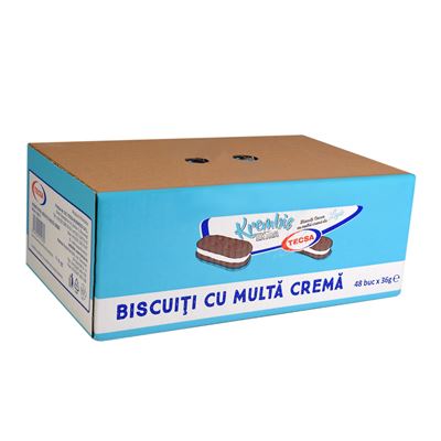 TECSA Krembis EXTRA Biscuiti Cacao cu Crema de Lapte 48 x 36 g