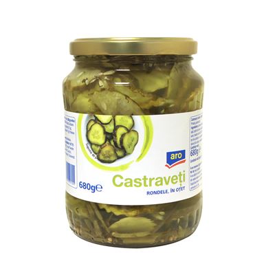 aro Castraveti Rondele in Otet 680 g