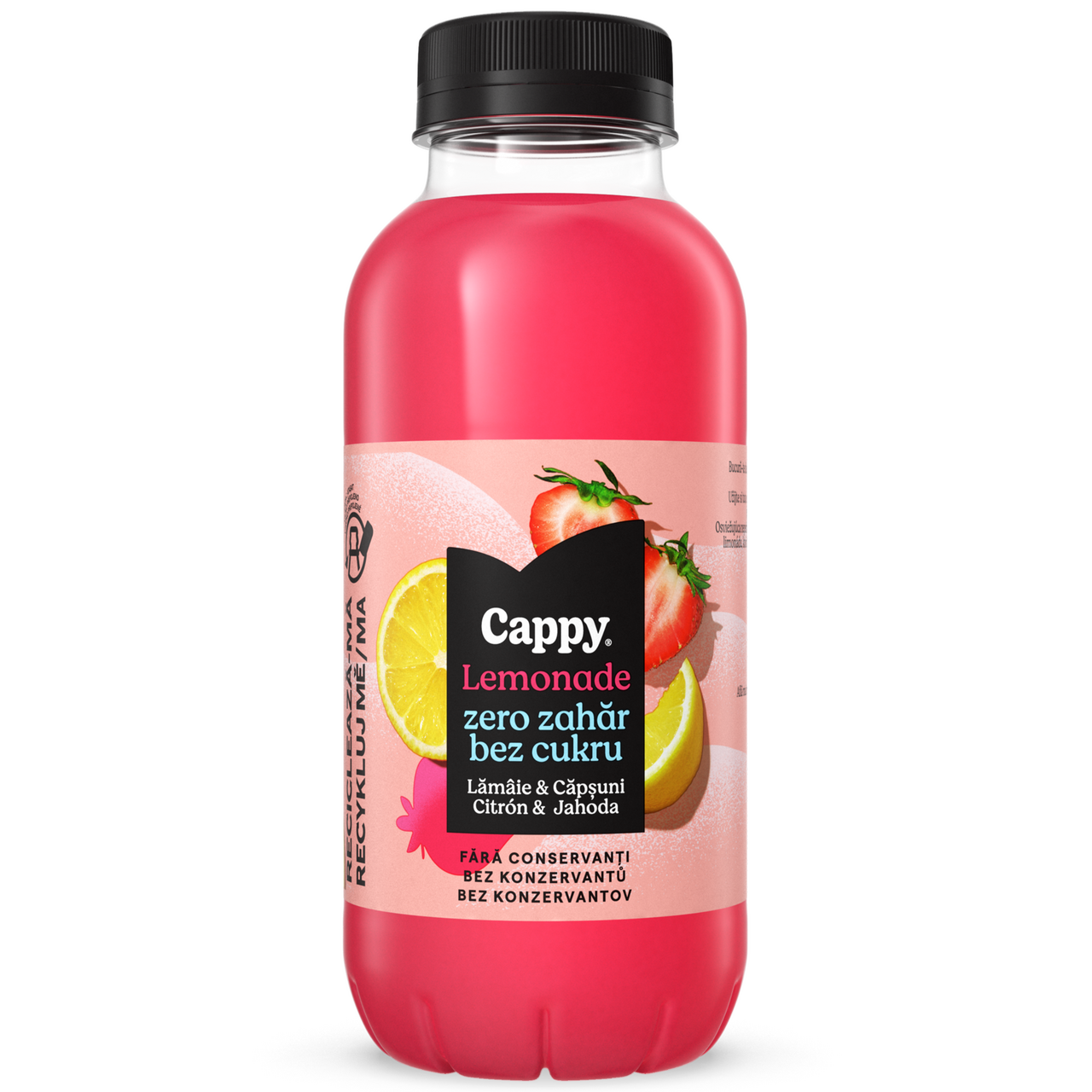 Cappy Bautura Racoritoare Necarbogazoasa cu Lamaie si Capsuni SGR 12 x 0,4 L